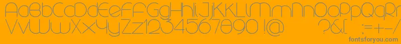 Rounded Font – Gray Fonts on Orange Background