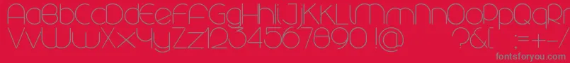 Rounded Font – Gray Fonts on Red Background