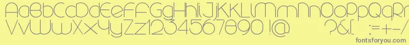 Rounded Font – Gray Fonts on Yellow Background