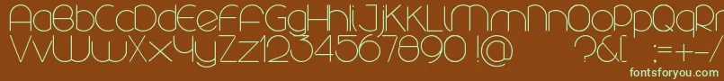 Rounded Font – Green Fonts on Brown Background