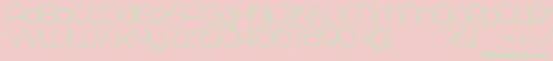 Rounded Font – Green Fonts on Pink Background
