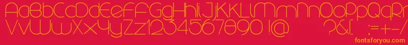 Rounded Font – Orange Fonts on Red Background