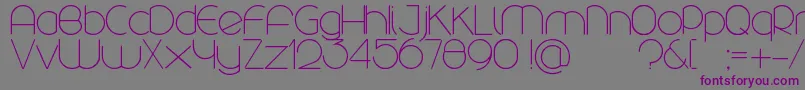 Rounded Font – Purple Fonts on Gray Background