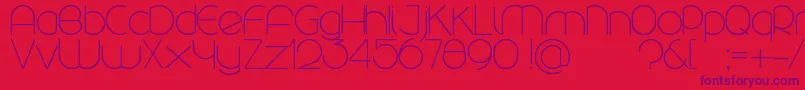 Rounded Font – Purple Fonts on Red Background