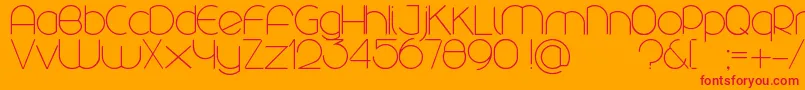 Rounded Font – Red Fonts on Orange Background