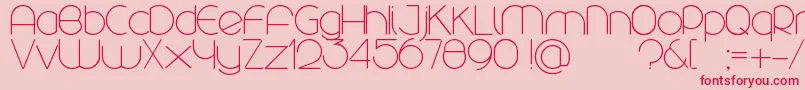 フォントRounded – ピンクの背景に赤い文字