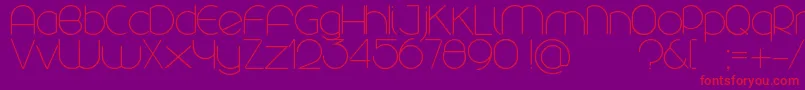 Rounded Font – Red Fonts on Purple Background