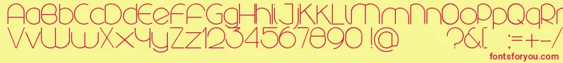フォントRounded – 赤い文字の黄色い背景