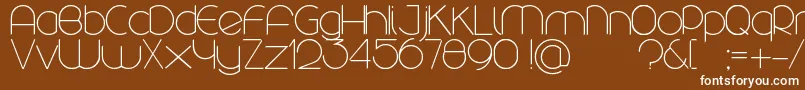 Rounded Font – White Fonts on Brown Background