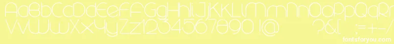 Rounded Font – White Fonts on Yellow Background