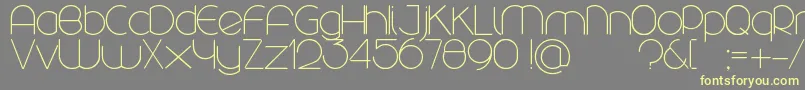 Rounded Font – Yellow Fonts on Gray Background