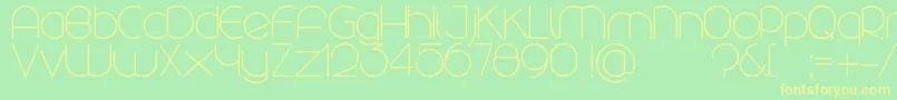 Rounded Font – Yellow Fonts on Green Background