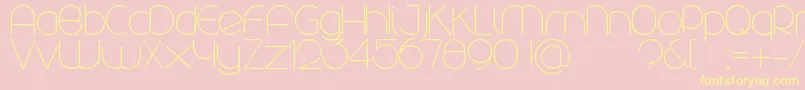 fuente Rounded – Fuentes Amarillas Sobre Fondo Rosa