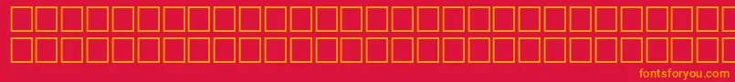 フォントSultanBold – 赤い背景にオレンジの文字