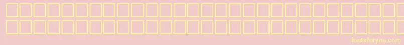 Fonte SultanBold – fontes amarelas em um fundo rosa