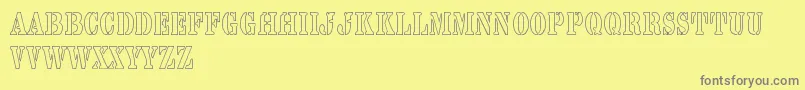 Yarrow Font – Gray Fonts on Yellow Background