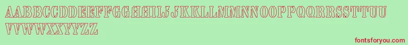 Yarrow Font – Red Fonts on Green Background