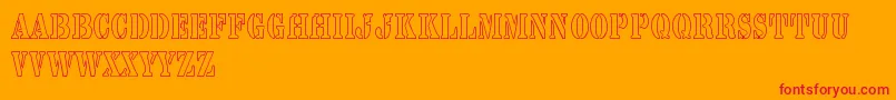 Yarrow Font – Red Fonts on Orange Background
