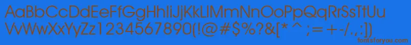 AvantGardeBookBt Font – Brown Fonts on Blue Background