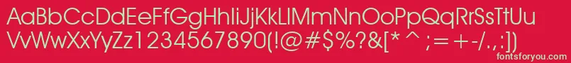 AvantGardeBookBt Font – Green Fonts on Red Background