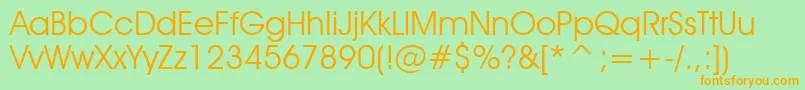 AvantGardeBookBt Font – Orange Fonts on Green Background