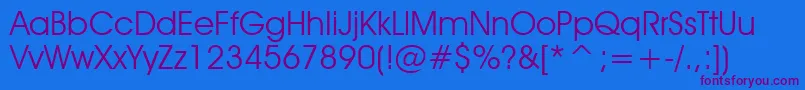 AvantGardeBookBt Font – Purple Fonts on Blue Background