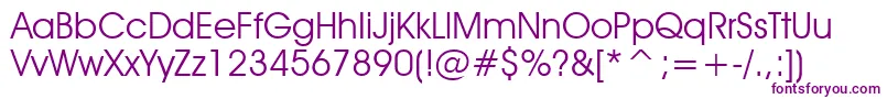 AvantGardeBookBt Font – Purple Fonts on White Background