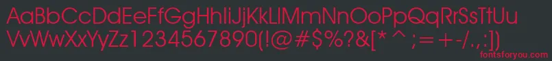 AvantGardeBookBt Font – Red Fonts on Black Background
