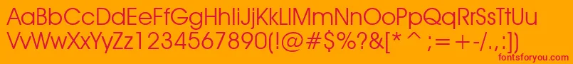 AvantGardeBookBt Font – Red Fonts on Orange Background