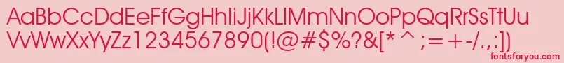 AvantGardeBookBt Font – Red Fonts on Pink Background