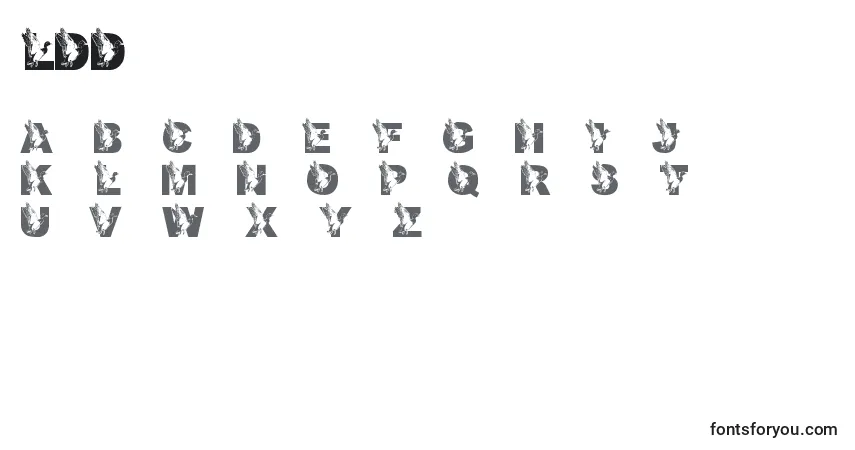 A fonte LmsDadsDuck – alfabeto, números, caracteres especiais