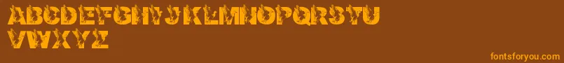 LmsDadsDuck Font – Orange Fonts on Brown Background