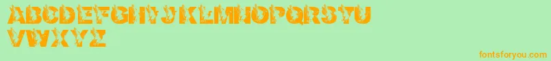 LmsDadsDuck Font – Orange Fonts on Green Background