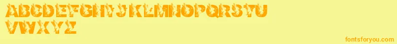 LmsDadsDuck Font – Orange Fonts on Yellow Background