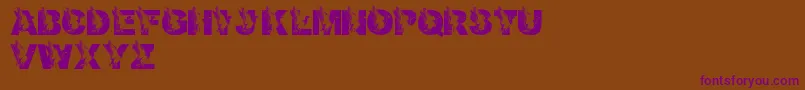 LmsDadsDuck Font – Purple Fonts on Brown Background