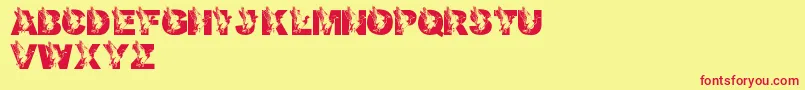 LmsDadsDuck Font – Red Fonts on Yellow Background