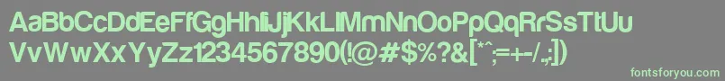 Шрифт Harabara – зелёные шрифты на сером фоне