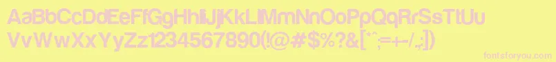 Harabara Font – Pink Fonts on Yellow Background