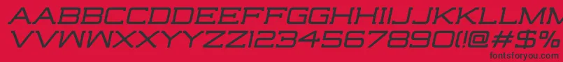 HighjackRegularItalic Font – Black Fonts on Red Background