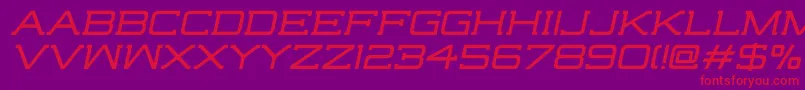 HighjackRegularItalic Font – Red Fonts on Purple Background