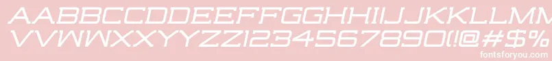 HighjackRegularItalic Font – White Fonts on Pink Background