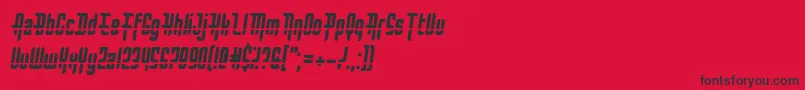 フォントBulletRain – 赤い背景に黒い文字