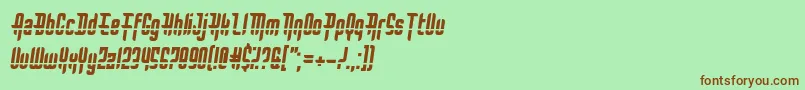 BulletRain Font – Brown Fonts on Green Background