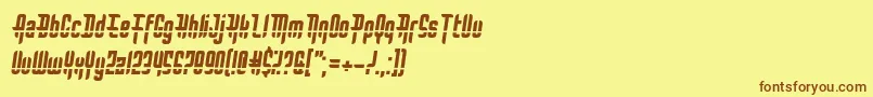 BulletRain Font – Brown Fonts on Yellow Background