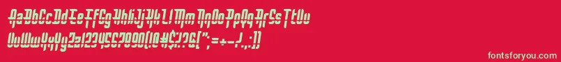 BulletRain Font – Green Fonts on Red Background