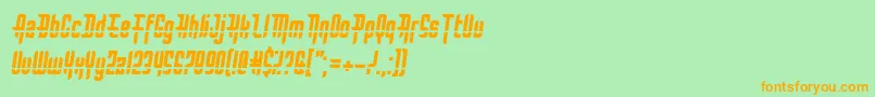 BulletRain Font – Orange Fonts on Green Background