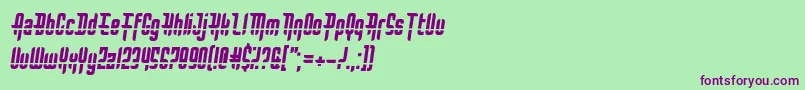 BulletRain Font – Purple Fonts on Green Background