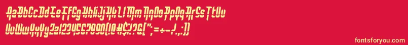 BulletRain Font – Yellow Fonts on Red Background