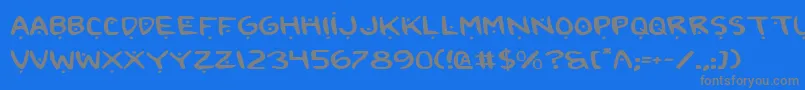 2toon2Expanded Font – Gray Fonts on Blue Background