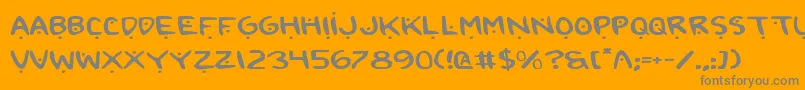 2toon2Expanded Font – Gray Fonts on Orange Background